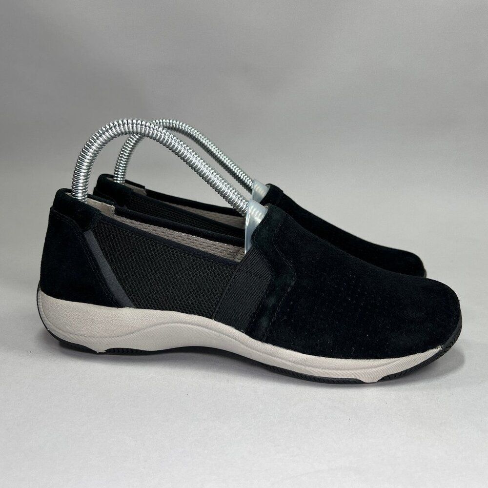 Dansko Harriet Shoes Women's Size 6 Black Suede Leather Slip On Comfort Loafers